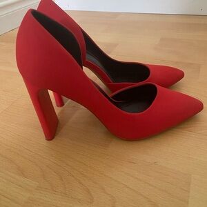 Call It Spring Red High Block Heel Pumps